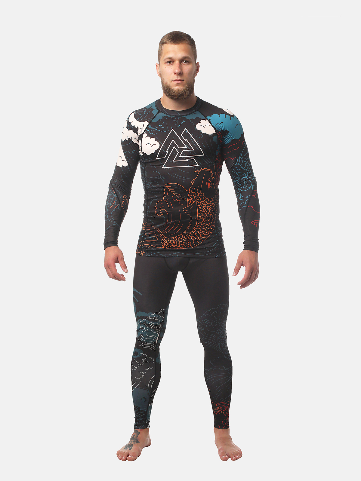 Peresvit Koi Long Sleeve Rashguard Blue Orange Red, Photo № 4